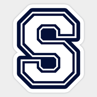 Initial Letter S - Varsity Style Design Sticker